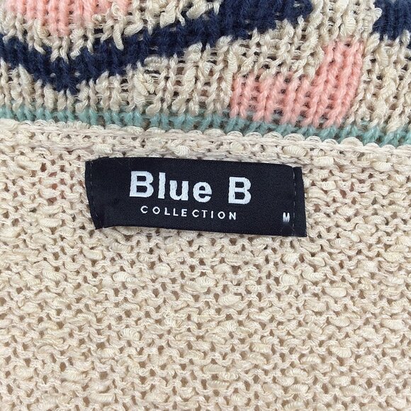 Blue B Collection Apricot Aztec Open Duster Cardigan Sweater Womens Size Medium - Picture 11 of 12